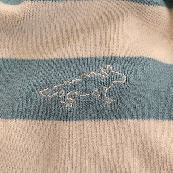 Horny Toad Light Blue Striped Cropped Sweater - Picture 5 of 6